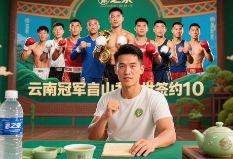 云南冠军代言案例盘点：郭伟阳代言茶企，拳之泉山泉签约10位世界冠军！
