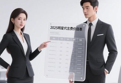 ​​2025明星代言费价目表：顶流1800万 vs 新星30万起，一表看懂行情​​