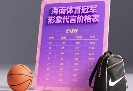 海南体育冠军形象代言价格表