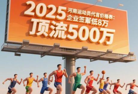 2025河南运动员代言价格表：企业签约冠军最低8万，顶流500万