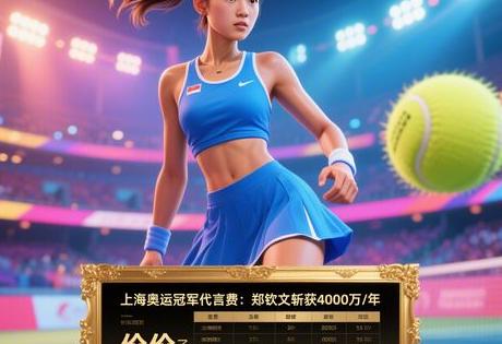 上海奥运冠军代言费：郑钦文斩获4000万/年（附价目表）