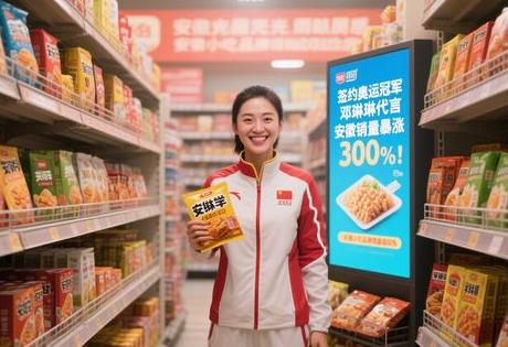 签约奥运冠军邓琳琳代言，安徽小吃品牌销量暴涨300%！