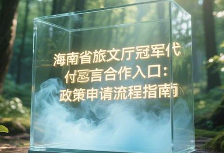 海南省旅文厅冠军代言合作入口：政策申请流程指南